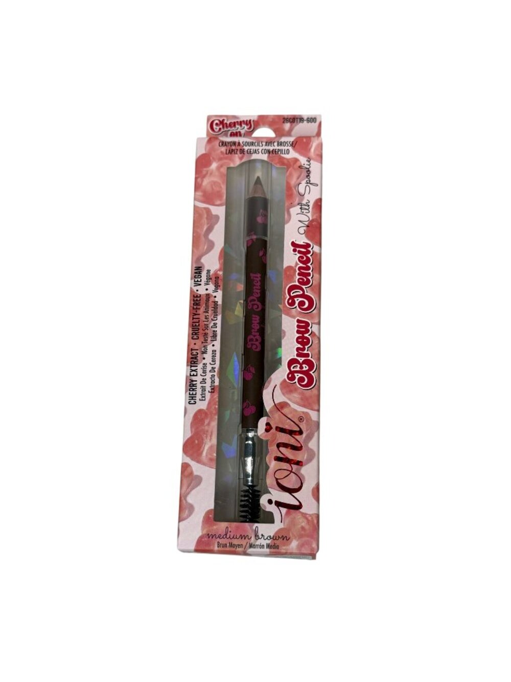 Ioni Brow Pencil With Spoolie Medium Brown Cherry Extract Vegan
